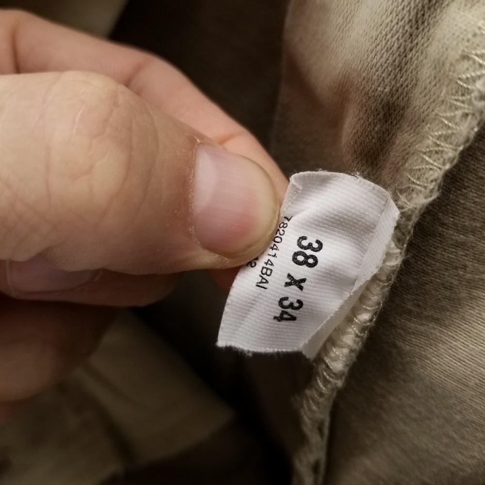 Polo Ralph Lauren Pants Mens 38x34 Beige Chino Pleated Cuffed Straight - Picture 4 of 9